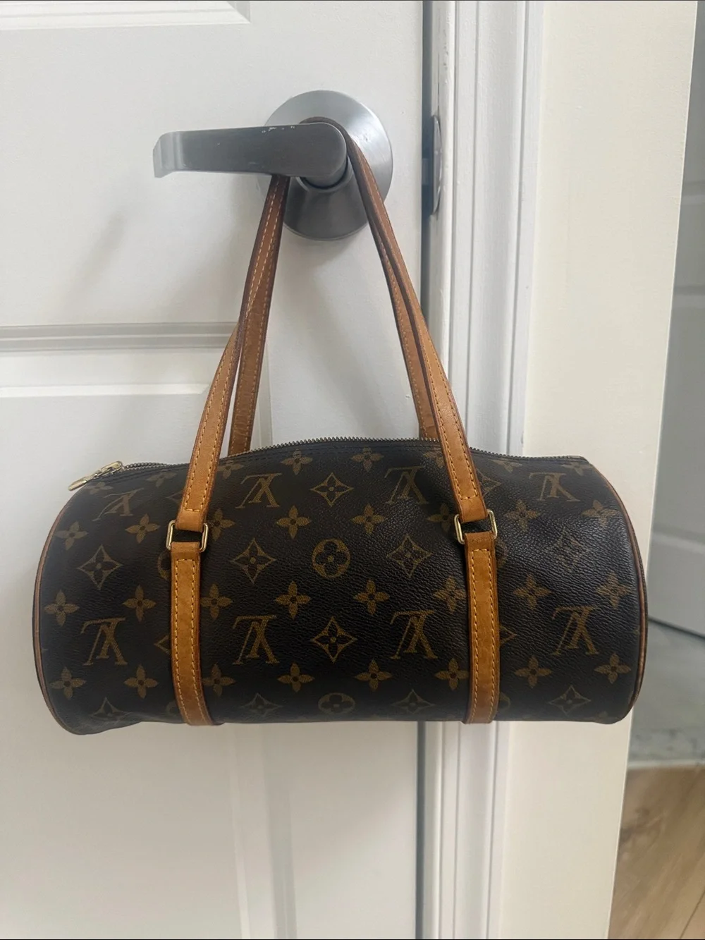 Louis Vuitton Monogram Barrel Duffel in Brown with Tan Straps